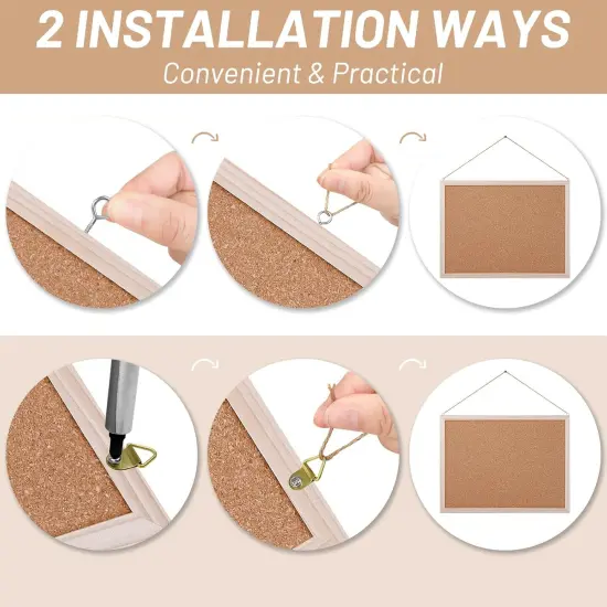 Pack of 2 Cork Board Bulletin Board(Natural) {4}