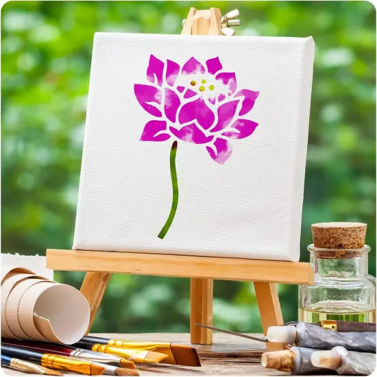 66 Pcs Small Stencils for Crafts Reusable 3 Inch Stencils (Flowering Plants) {3}