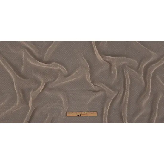 1 Yard Whispering Peach and Ivory Silk Georgette Soft Flowing Designer Deadstock Fabric 53 inch Width {3}