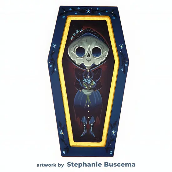 Trekell Coffin Floater Panel - Wooden Painting Halloween Canvas + Frame {3}