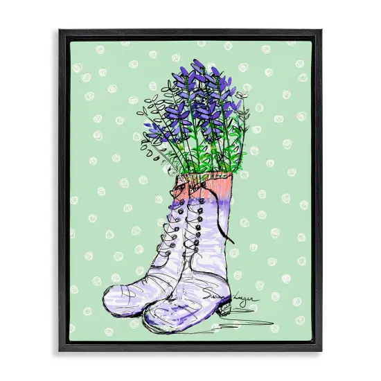 Stupell Industries Lavender Herb Boots Floating Frame, design by Susan Lugar {7}