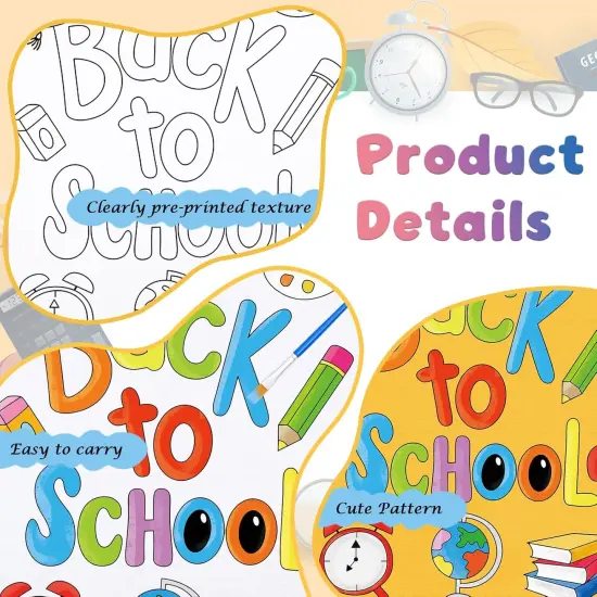 12 Packs Pre Drawn Canvas to Paint - 5" X 7" (School) {2}