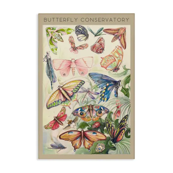 Stupell Industries Vintage Butterfly Conservatory Canvas, design by DIANNART {1}