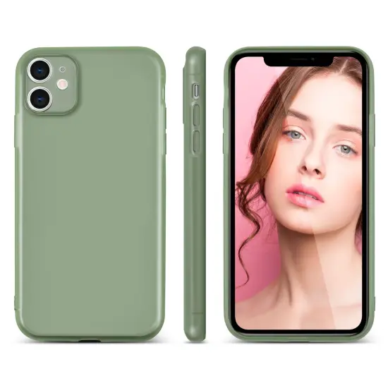 Translucent Matte Case For iPhone 11 (6.1 in), Semi-Transparent Smooth Touch Soft TPU Thin Cover Green, by Insten {7}