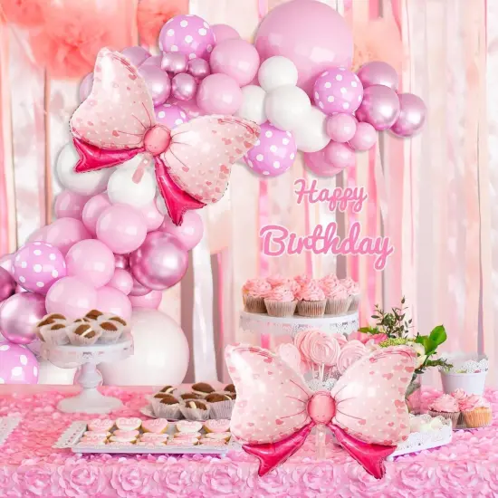 Pink Balloon Garland Arch Kit (Pink White Rose Red) {5}