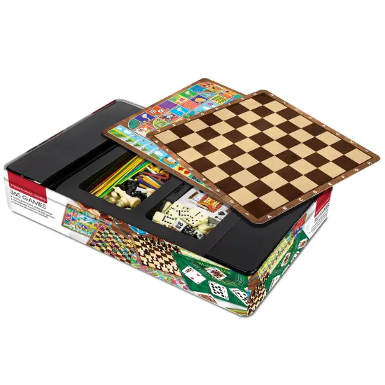 Ambassador Games: 365 Games - Traditional Strategy Board & Card Games, Tin Storage Container, Game for Each Day Of Year, Family, Ages 6+, 1-8 Players {3}