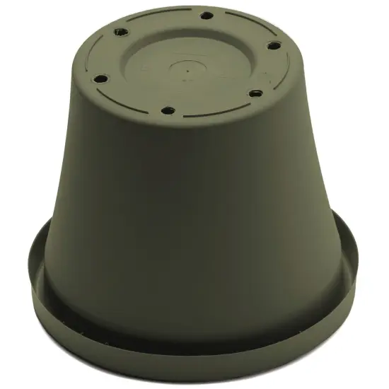 Bloem Terra Pot Planter: 14" - Living Green - Durable Resin Pot, for Indoor and Outdoor Use, Gardening, 5 Gallon Capacity, Saucer Sold Separately {4}