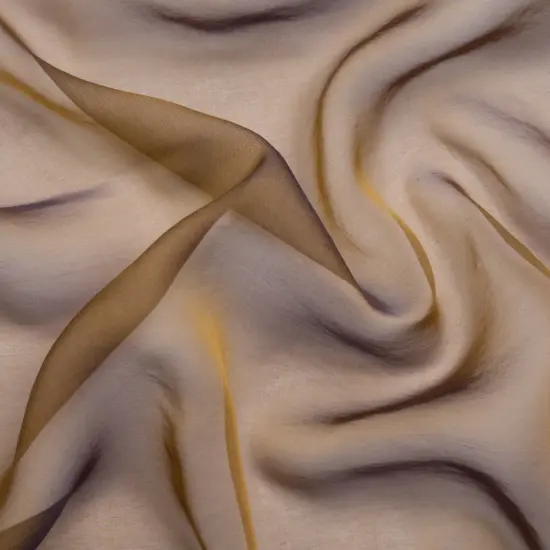 1 Yard Chiffon-Like Silk Voile 54" Wide Navy & Gold Iridescent for Dresses & Skirts {1}