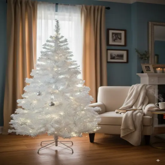 Perfect Holiday PVC Christmas Tree Crystal White - Unlit {1}