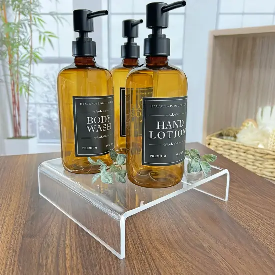 Plymor Clear Acrylic Short Square Display Riser, 2" H x 8" W x 8" D (1/4" thick) {3}