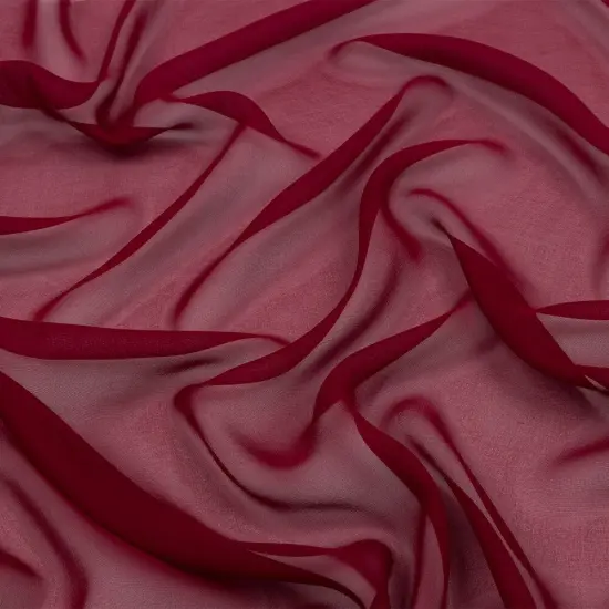 1 Yard Premium Silk Chiffon Solid Wine Fabric Lightweight 44 Inch Width {2}