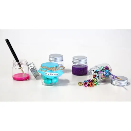 5 Pack Mini Glass Jars with Lids, 1.7 oz Small Mason Jars for DIY Crafts, Spices, Jams, Jellies Clear {5}