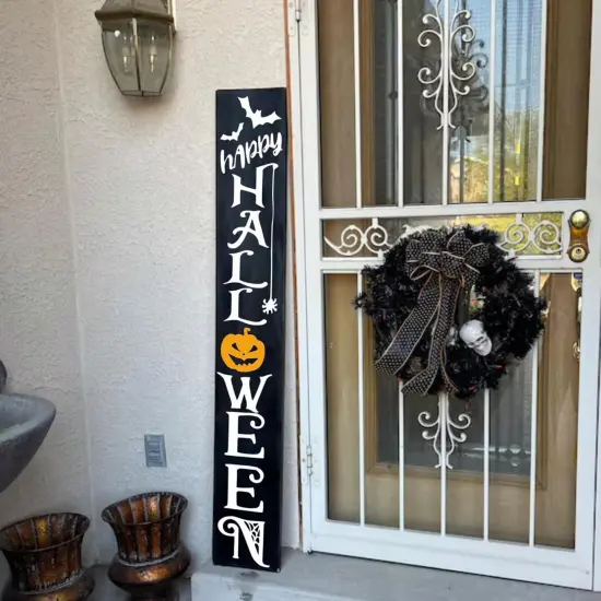 Halloween Stencils for Painting on Wood Door(Halloween Sign) {3}