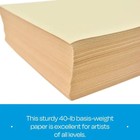 Sax Manila Drawing Paper, 40 lb, 12 x 18 Inches, Pack of 500 {5}