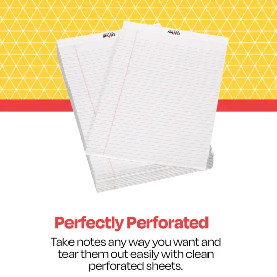 School Smart Legal Pad, 8-1/2 x 14 Inches, White, 50 Sheets, Pack of 12 {5}