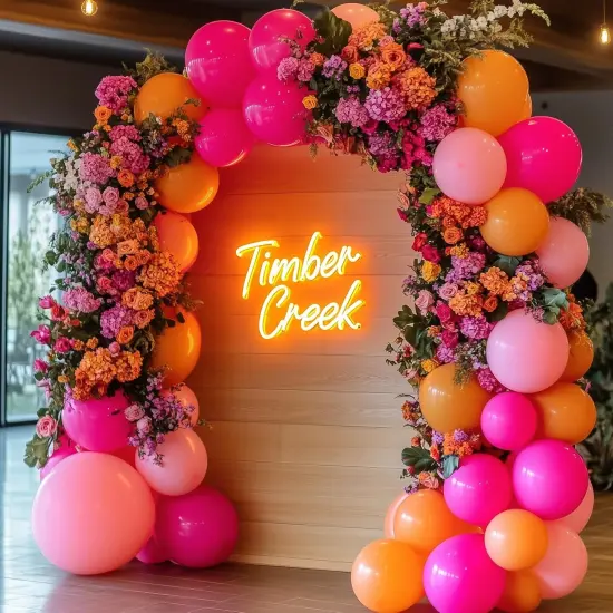 135pcs Hot Pink Balloons (Hot Pink) {4}