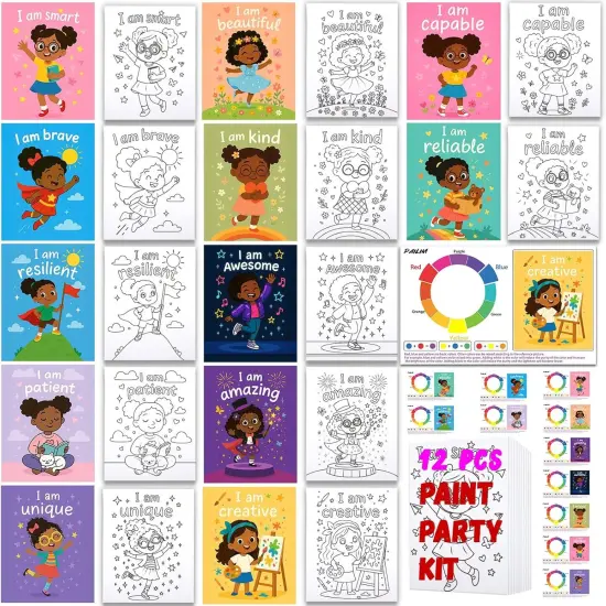 12Pcs Pre Drawn Canvas Boards - 8x10 (Inspirational Girl) {1}