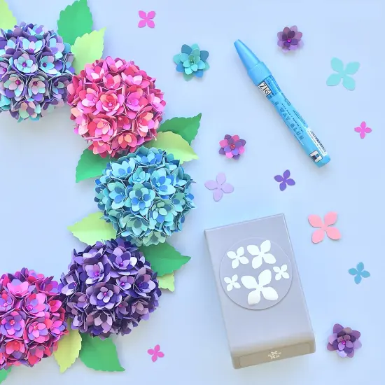 Large Punch-Confetti Hydrangea {4}