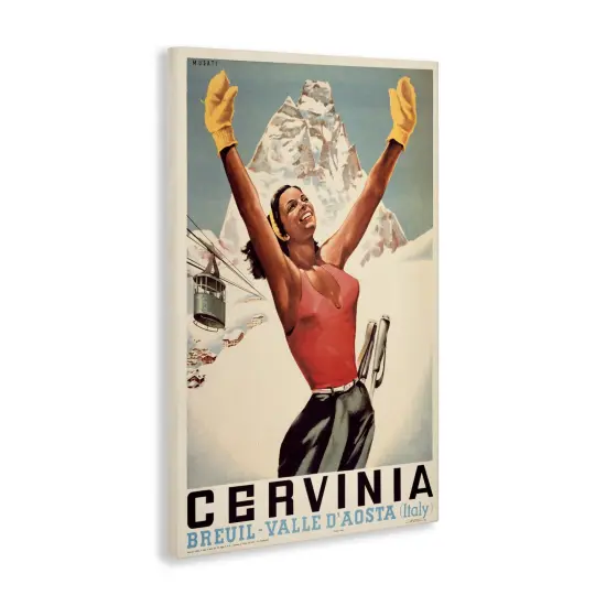 Stupell Industries Vintage Ski Cervinia Canvas, design by Marcus Jules {3}