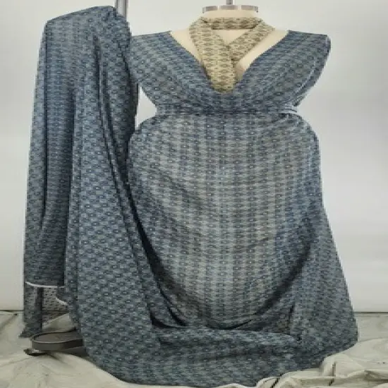 1 Yard Taupe Clip Dot Chiffon Fabric 57/58" Wide Lightweight Soft Polyester Sheer {4}