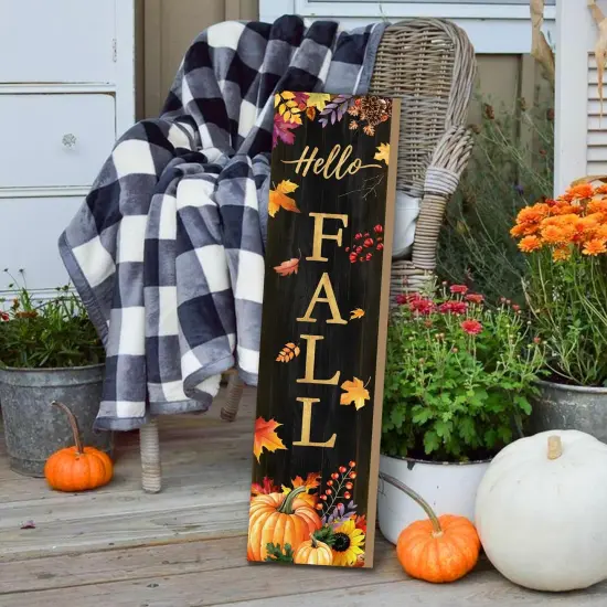 Hello Fall Porch Sign for Front Door (Hello Fall) {4}