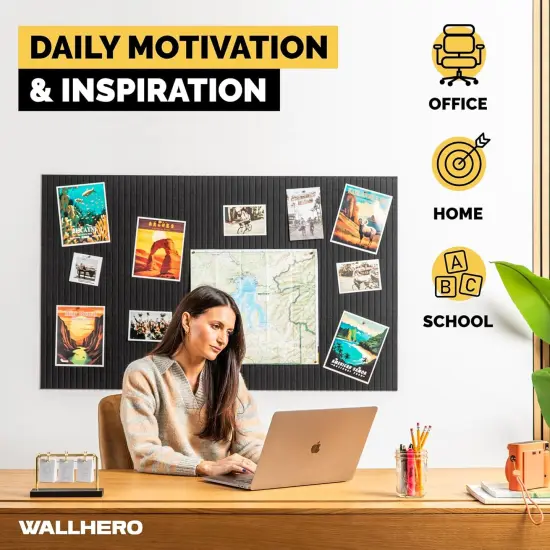 15 Pack Large Bulletin Board, Tack Board, 59"x36(Black Slats) {2}