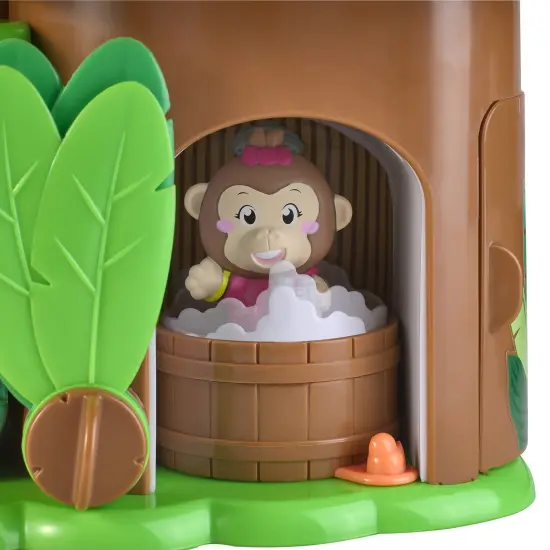 Timber Tots: Tropical House - Multi-Level Tree House Playset, Monkey Animal Figurine, Zipline, Pop-Up & Reveal, Nature Toy, Kids & Toddlers 18Mo+ {7}