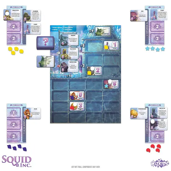 Wizkids: Squid Inc.- Strategy Board Game, Ages 14+, 2-4 Players, 60 Min {3}