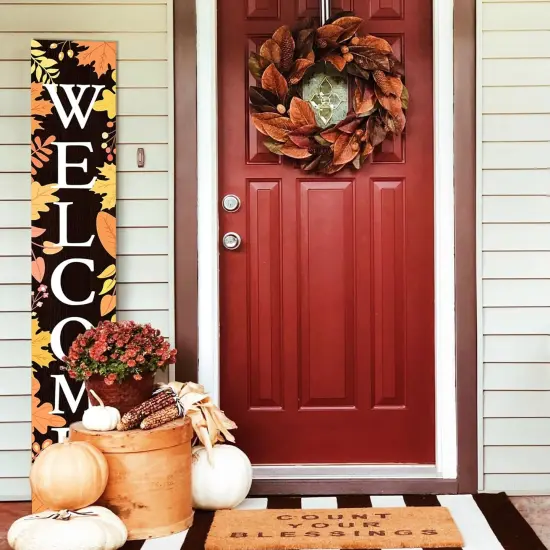 Fall Welcome Sign for Front Porch Standing (Autumn) {5}