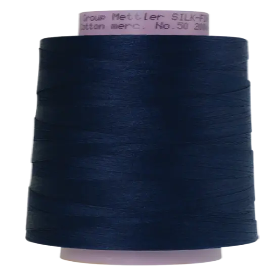 Navy (9150-0825) | Silk-Finish Cotton 50wt (1829M / 2000Y) | Mettler Thread {1}