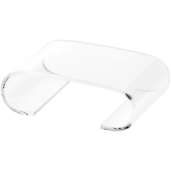 Plymor Clear Acrylic Scroll-Shaped Display Riser, 1.25" H x 4.125" W x 2.5" D (1/8" thick) {1}