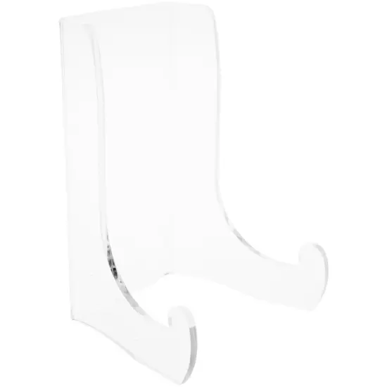 Plymor Clear Acrylic Flat Back Easel With Shallow Support Ledges, 4.5" H x 3.375" W x 2.75" D {1}