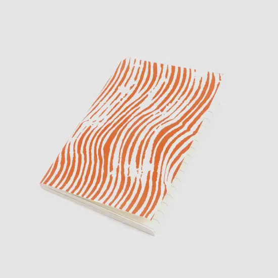 Soft Cover Red Waves Handmade Paper Notebook - Pack of 5, 6 X 4 Inch {3}