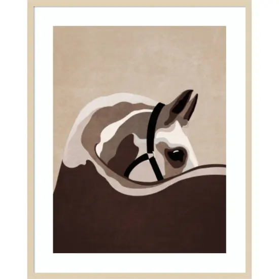 Horse 02 by Emel Tunaboylu Wood Framed Wall Art Print {1}