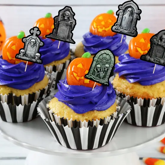 48 Pcs Halloween Cupcake Topper {4}