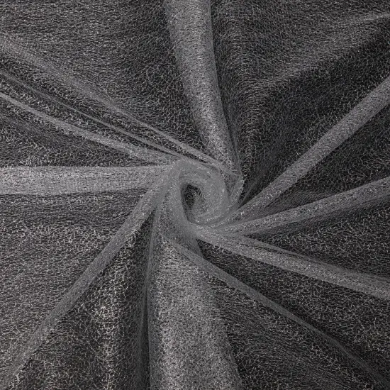 1 Yard Metallic Susumi Tulle Lace Fabric, 58/60&Prime; Wide 100% Polyester Black {4}