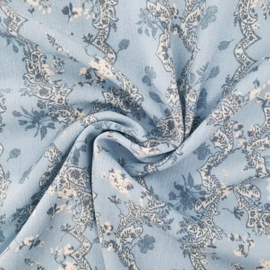 1 Yard Rayon Crinkle Lightweight Drapey Fabric for Stylish Dresses Skirts Blouses Width 50/52" {2}