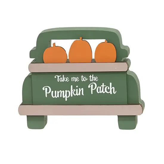 2 - Set Fall on the Farm Box Sign with Pumpkin Patch Truck Sitter {2}