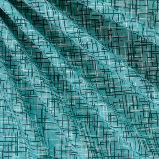 Mook Fabrics Linen Look Flannel Fabric [108 in. Wide] - By The Yard Dusty Turquoise {1}