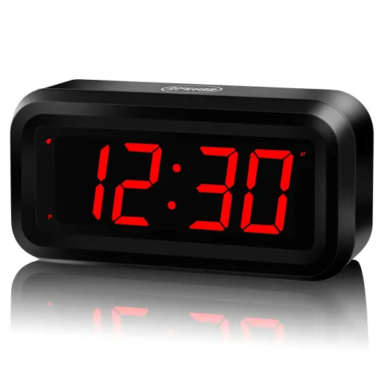 Digital Clock, Small Wall Clock, Battery Operated, Adjustable 3-Level Led Brightness, Dim Night Mode, 12/24Hr, Cordless, Constantly 1.2'' Digits Display for Bedroom/Travel, Easy to Set {2}