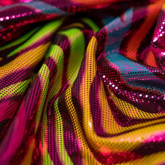 Fantastic Fever Foiled Spandex Fabric {1}