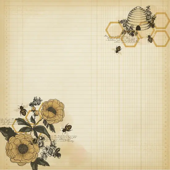 Honey Bee Double-Sided Cardstock 12"X12" {3}