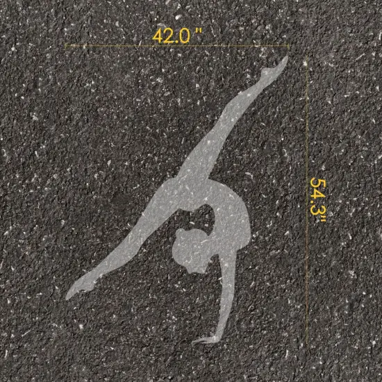 Gymnast Parking Space Stencil | High School Senior Parking Spot Stencil | Reusable Stencil | Stencil Ease | {4}