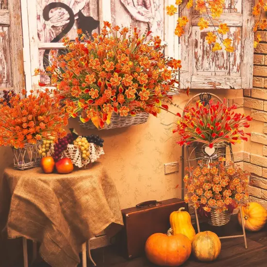 64 Pcs Outdoor Fall Flowers {3}