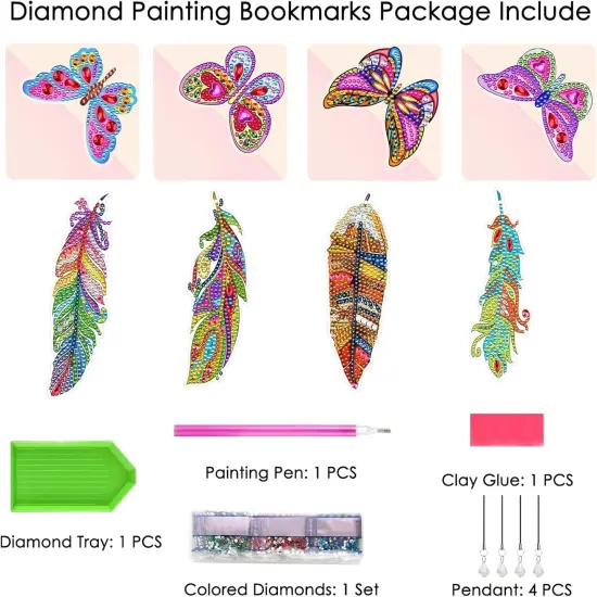 Butterfly Corner Diamond Painting Bookmark Kits {3}