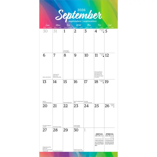 Big & Bright Large Print | 2026 12 x 24 Inch (Hanging) Monthly Square Wall Calendar | Matte Paper | Plastic-Free {4}