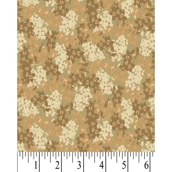 Earthy Floral Cotton Fabric | By the Yard | Sewing and Crafting | 44 inches wide {2}