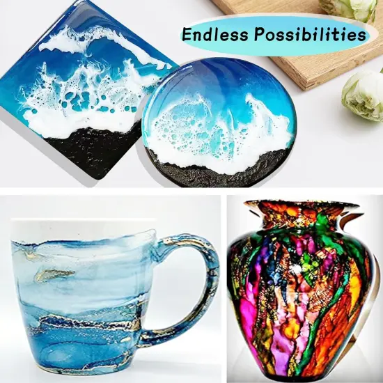 Alcohol Ink Set &ndash; 56 Bottles Vibrant Colors {3}