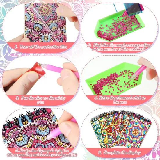 Cover Notebook Diamond Art Kits Notepad 5D {3}