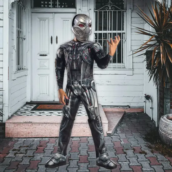 Ultron Deluxe Costume for Boys Mechanical Jumpsuit With Mask and Boot Tops Multi {1}